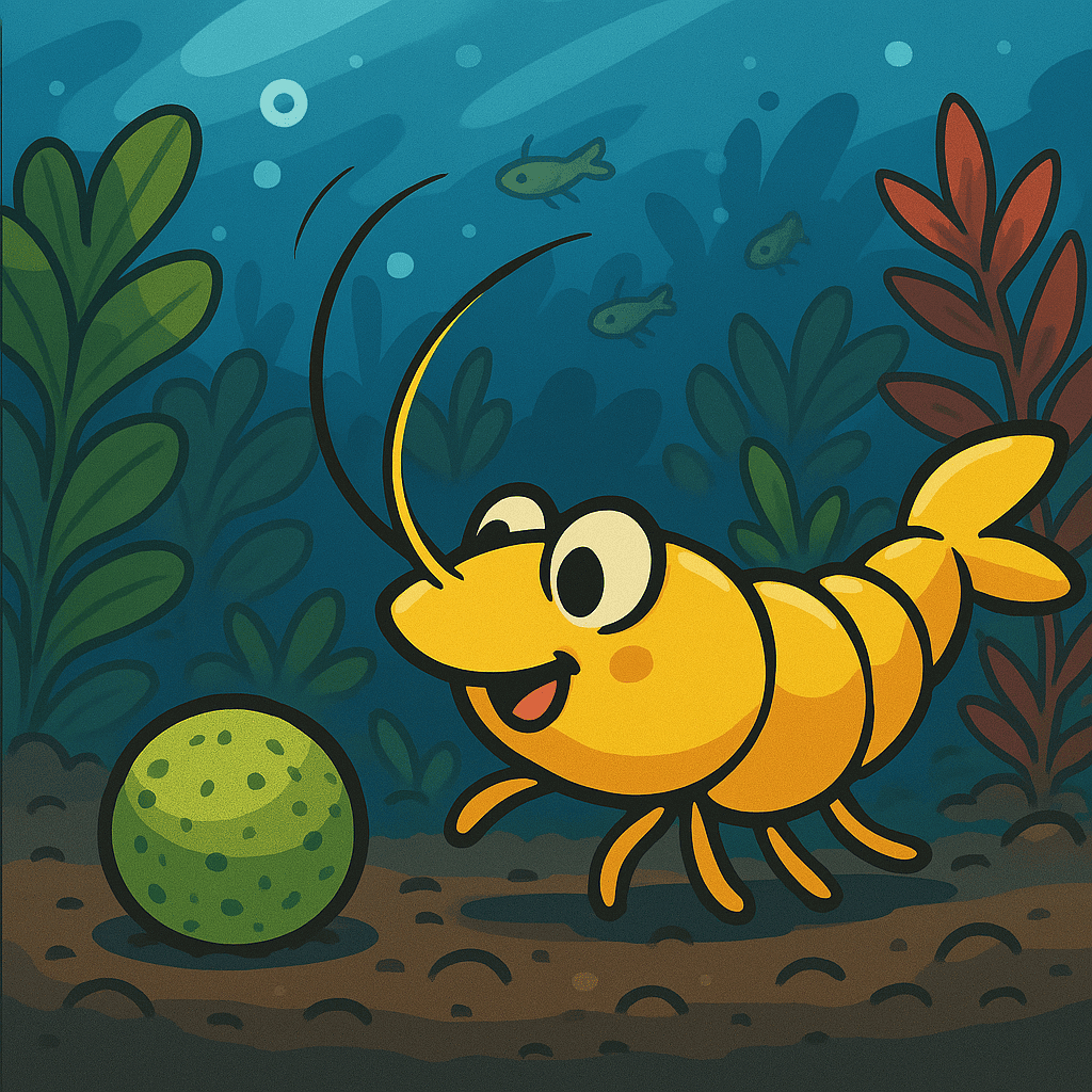 Spitzwegerich-Eis-Ball – Frostfutter für Garnelen, Schnecken & Co.