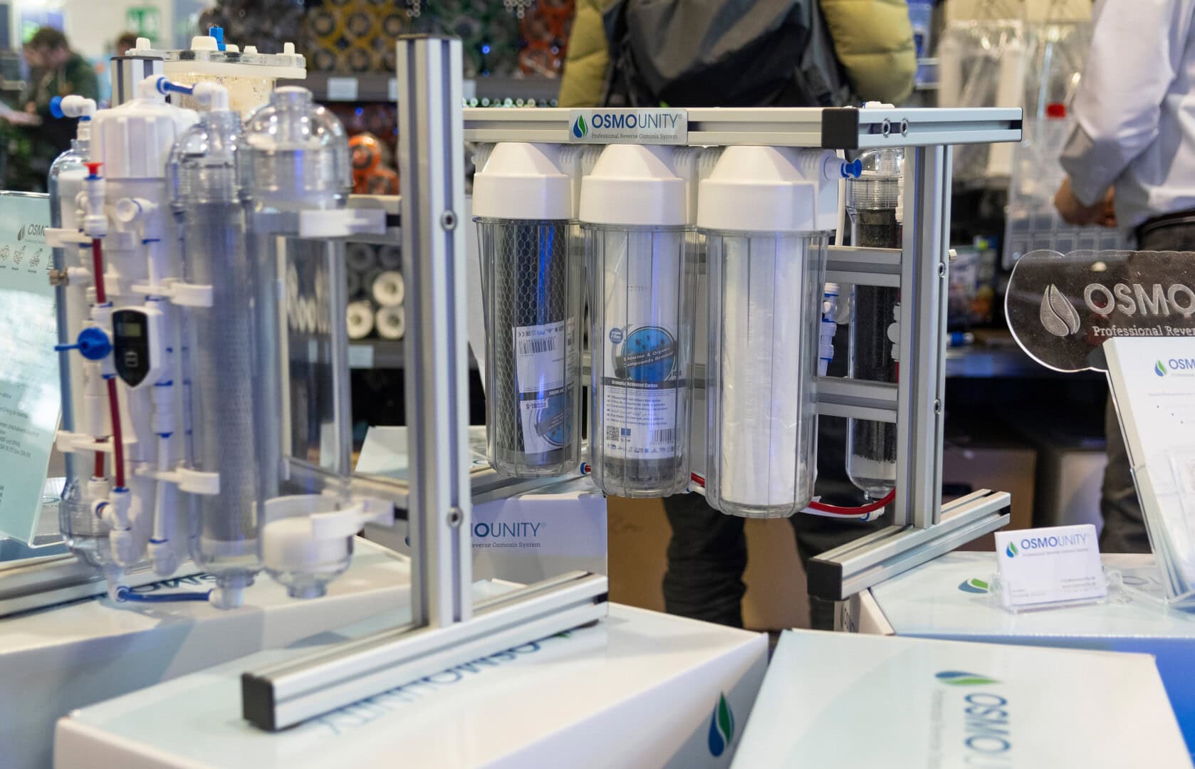 Verschiedene Filterstufen bieten Platz für insgesamt bis zu sieben Filtermedien. Foto: Oliver Mengedoht