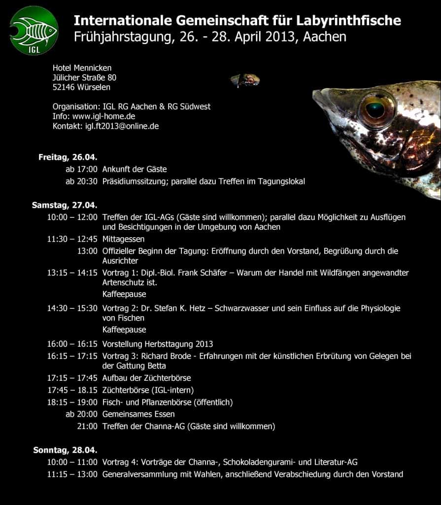 Tagung der IGL in Aachen/Würselen vom 26.-28. April 2013
