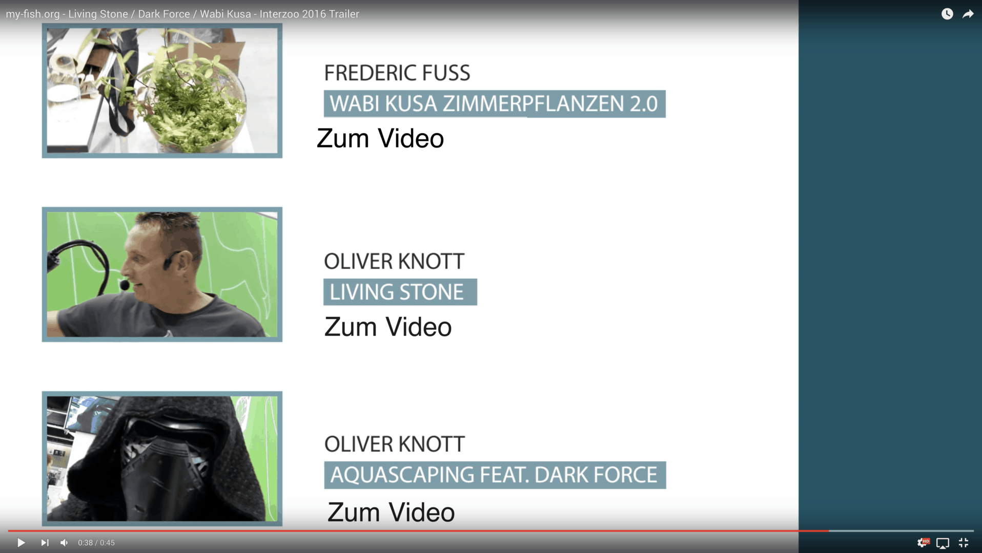 Living Stone / Dark Force / Wabi Kusa – Interzoo 2016 Trailer (3 Videos)