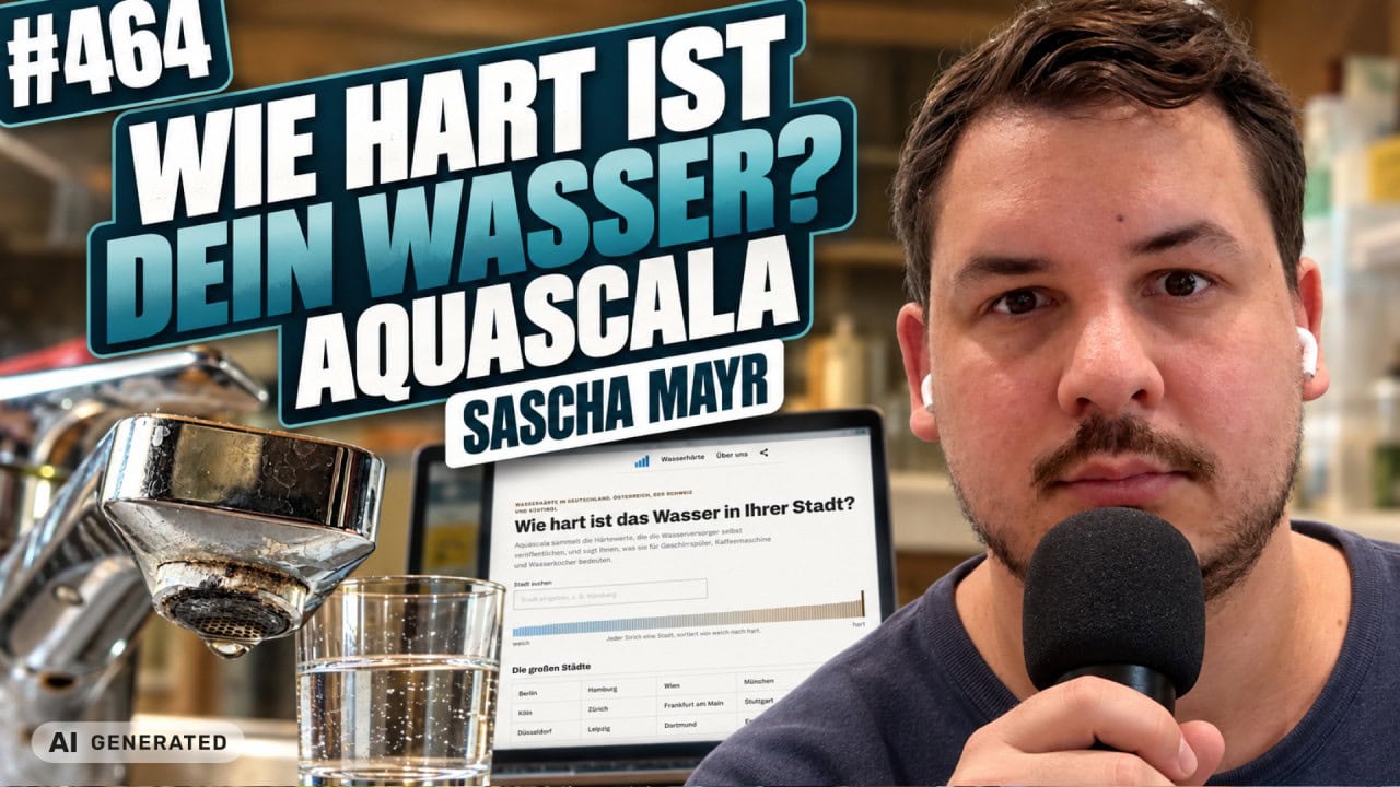 my-fish Podcast 464: Wasserhärte im Wasserhahn - Was AquaScala über dein Leitungswasser verrät (Sascha Mayr)